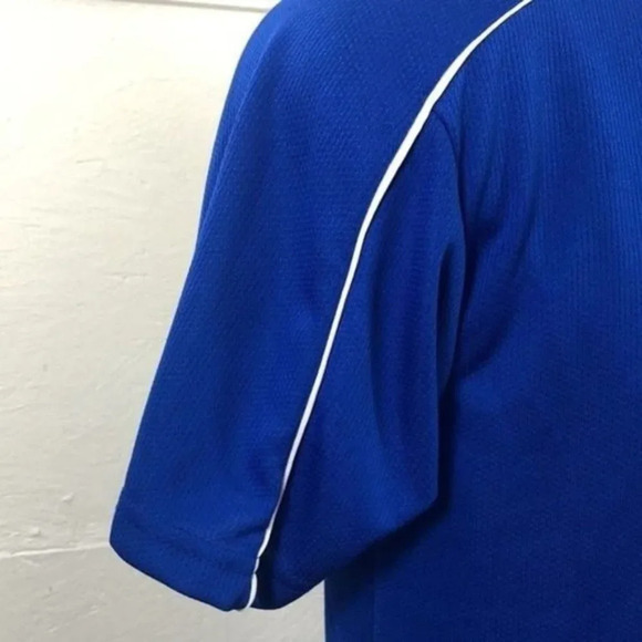 Royal Blue 2 Button Baseball Jersey Sport Athletic T-Shirt - Picture 5 of 12